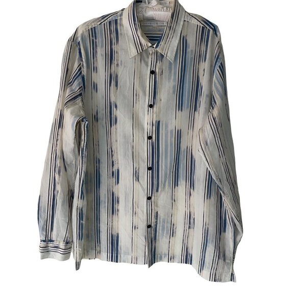 Perry Ellis Mens Button Front Shirt Size Large L Vintage Southwest Print Cotton - Picture 9 of 12